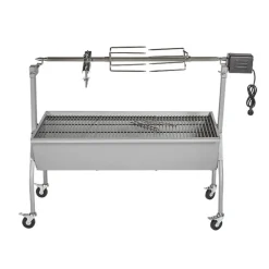 Barbecue charbon SILVER STYLE tournebroche XXL
