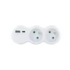 Biplite ELECTRO DEPOT 16A + 2 USB Blanche