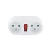 Biplite ELECTRODEPOT 2x16A avec interrupteur Blanche
