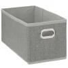 Boîte de rangement pliable gris chiné 15x31 cms