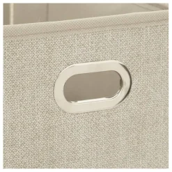 Boîte de rangement pliable beige chiné 15x31 cm