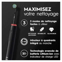 Brosse à dents ORAL-B PRO 3 SERIES BLACK