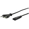Câble alimentation secteur EDENWOOD 2 broches noir