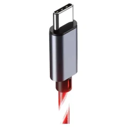 Câble AMSTRAD USB-A/USB-C LED Rouge 3m