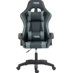 Chaise gaming AMS Gamer#BUTTERFLY Noir et gris