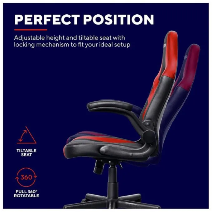 Chaise gaming TRUST GAMING RIYE Noir et rouge