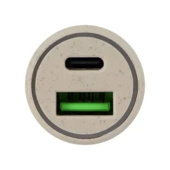 Chargeur allume cigare éco 2 ports USB-C et USB EDENWOOD 20W Beige