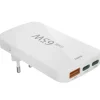 Chargeur rapide HAMA, 2 USB-C, 1 USB-A, mini-chargeur plat, PD, 65 W