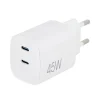 Chargeur secteur 2 ports USB-C EDENWOOD 45W Blanc