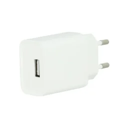 Chargeur secteur USB HIGH ONE 2,4AA + Câble Lightning / USB 1M Blanc