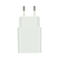 Chargeur secteur USB HIGH ONE 2,4AA + Câble Lightning / USB 1M Blanc