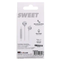 Ecouteurs filaires TNB SWEET Blancs + micro