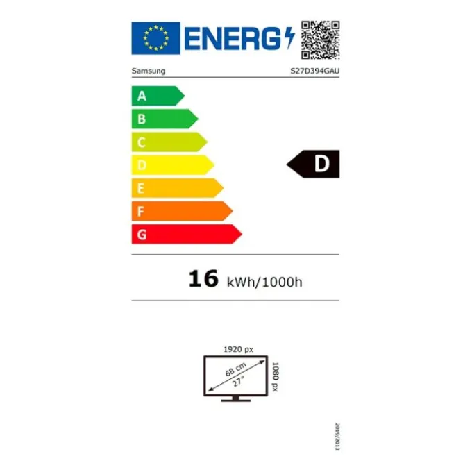 Ecran PC incurvé 27" SAMSUNG S27D394GAU - 100HZ