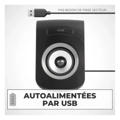 Enceintes APM Filaires USB 2.0 - Duo Haut-Parleurs PC