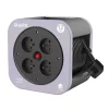 Enrouleur SBOX 4 prises Gris - Cable 12m