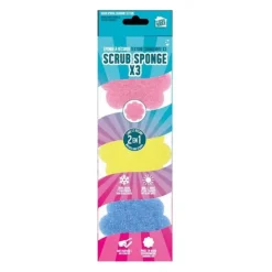 Eponges SCRUB fleur x3