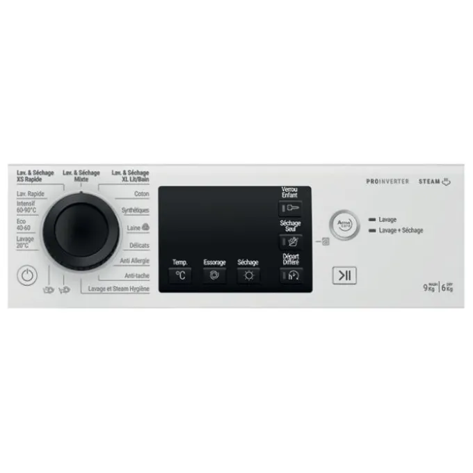 Lave-linge séchant 9 kg / 6 kg HOTPOINT NDB964489WKAFR