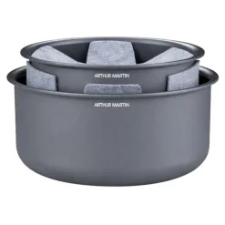 Lot de 2 casseroles céramique ARTHUR MARTIN 16-20 cm