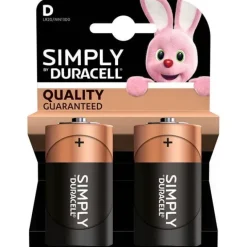 Lot de 2 Piles DURACELL Simply D - LR20