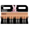 Lot de 8 Piles DURACELL Simply AA