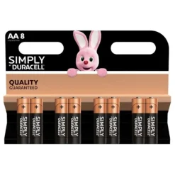 Lot de 8 Piles DURACELL Simply AA