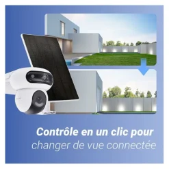 Pack caméra de sécurité EZVIZ HB90 4MP 2K+ avec panneau solaire et carte MSD 64Go