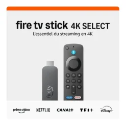 Passerelle Multimédia FIRE STICK TV AMAZON 4K SELECT 2025 avec télécommande