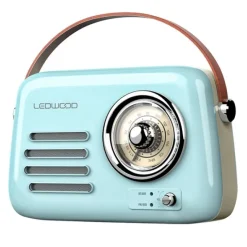 Radio LEDWOOD ALMA Vintage Bleue