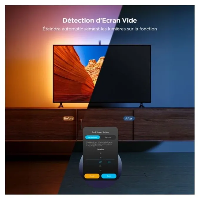 Ruban LED GOVEE TV Backlight caméra 55" à 65"