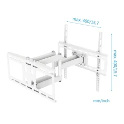 Support mural EDENWOOD TV de 66 à 140 cm D2 déporté blanc