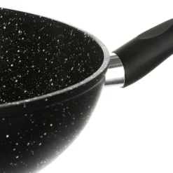 Wok 28cm aluminium forgé effet pierre tous feux dont induction